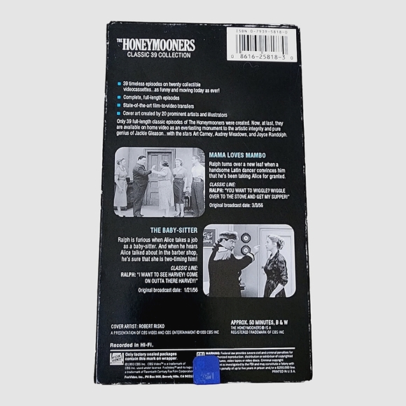 💕The Honeymooners Classic 39 Collection VHS Tape - Picture 2 of 2